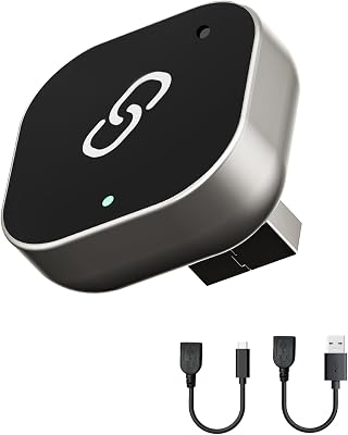 Spedal Wireless CarPlay Adapter for Factory Wired CarPlay – Plug & Play, Auto Reconnect, Mini Metal Design with USB-A & USB-C Cables – Compatible with iPhone 6 and Cars from 2016 Silver