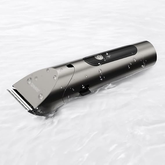 Hair Clipper Professional Electric Trimmer with LED Screen Washable Rechargeable Men Strong Power Steel Cutter(Black)