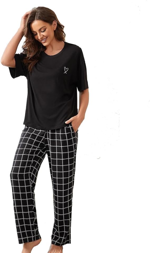 Women's Loungewear 2 Piece Jogger Summer Pajama Set Sweatsuit Outfits Casual Pullover Lounge Sets Tracksuits
