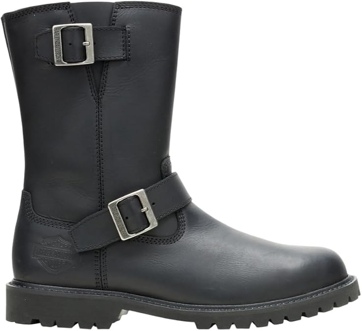Harley-Davidson Footwear Mens Lamberton Engineer Zippered Motorcycle Casual Boots Mid Calf