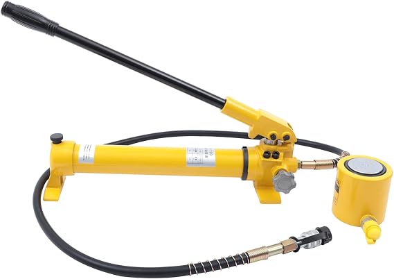 30 Ton Hydraulic Ram Jack, Manual Hydraulic Hand Pump, Low Profile Hydraulic Jack Porta Power Kit, CP-700 Pump, Stroke 2, for Railway Vehicle Maintenance, Mechanical Installation