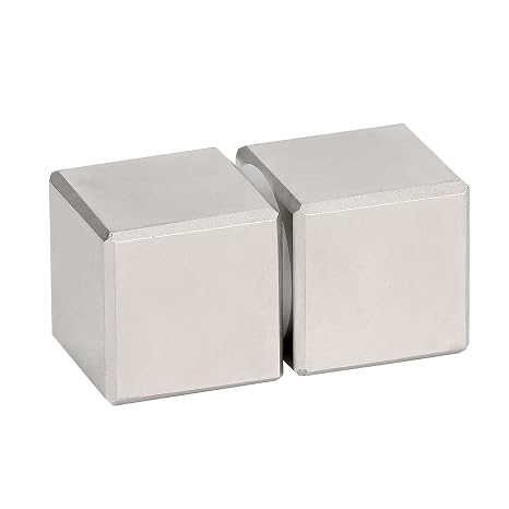 1" Cube Magnets Super Strong Neodymium Magnets Powerful Permanent Rare Earth Magnets Square Cube Magnets for Science Project Building Craft and Office, Pack of 2