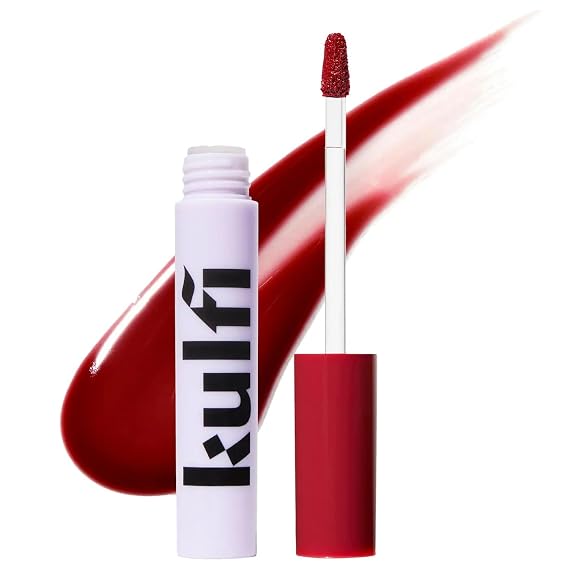 Kulfi Lassi Lips Staining Lip Oil, Long-Lasting Moisturizing Lip Oil, Gloss to Stain Finish, Lightweight Lip Tint - 0.14 oz (Black Cherry - deep red brown)