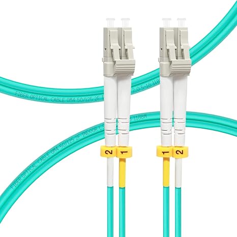 LC to LC Fiber Patch Cable OM4 Multimode 0.5M/1.6ft 4 Pack