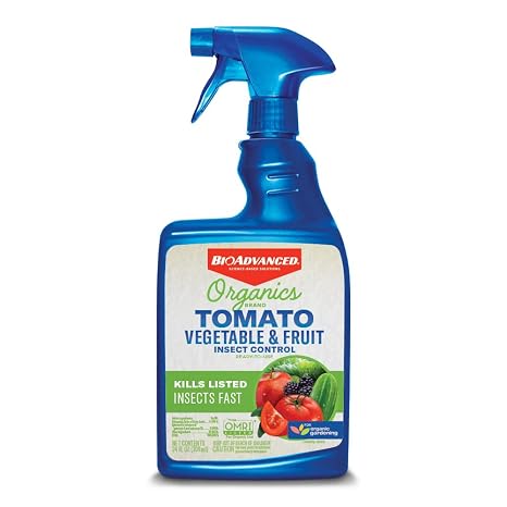 BioAdvanced Organics Brand Tomato, Vegetable & Fruit Insect Control - 24 oz | Ready-to-Use - Kills Listed Insects on Contact - Disease Control - For Edible Gardening