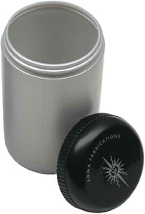 Soma Fabrications Stash Bottle, Small - Silver/Black - 14200