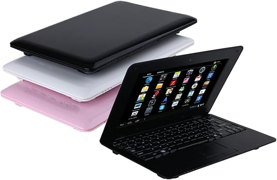 Bigmachine 10.1 Inch Latest Portable Quad Core 8GB Computer Laptop Mini PC Android 6.0 Netbook Lightweight Notebook WiFi Webcam YouTube Player Flash (Black)