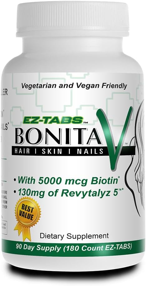 Essential Source Bonita V EZ-TABS Hair, Skin & Nails Vitamins, 180 Count