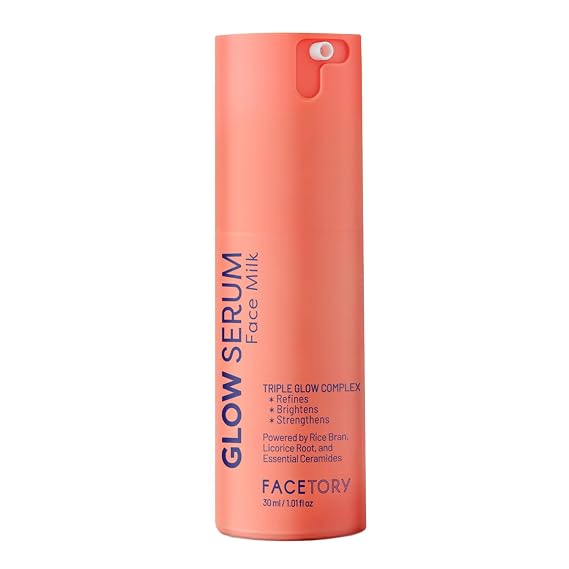 FACETORY Glow Serum Face Milk, Brightening Korean Facial Serum, 30 mL