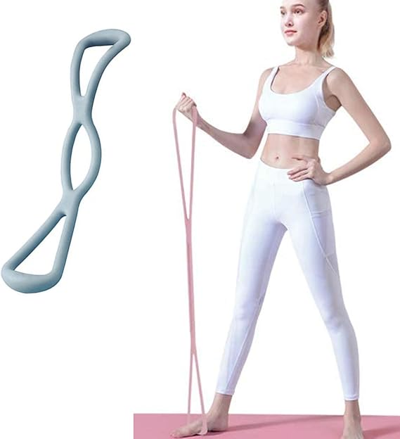 Figure 8 Stretch Resistance Band, Portable Elastic Fitness Pulling Rope Chest Expander, Arm Back Shoulder Training Stretch Bands for Strength Muscle Yoga Pilates Stretching Physical Therapy
