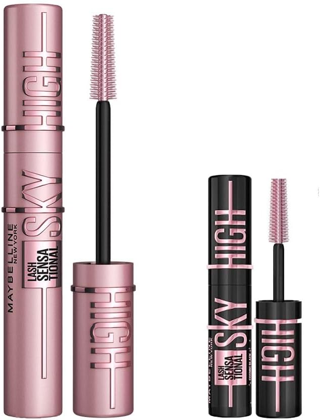 Maybelline New York Lash Sensational Sky High Mascara & Mini Lash Sensational Sky High Cosmic Black Mascara Makeup Set