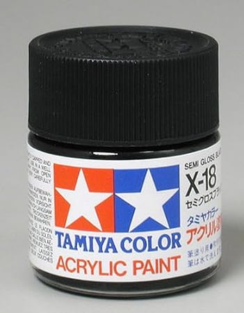 Tamiya Acrylic X18 Semi Gloss,Black TAM81018