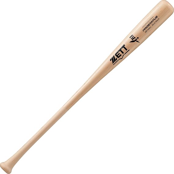 ZETT Hard Baseball Wooden Bat Pro Status Premium Material: North American Hard Maple 33.1 inches (84 cm), 30.9 oz (880 g) Average