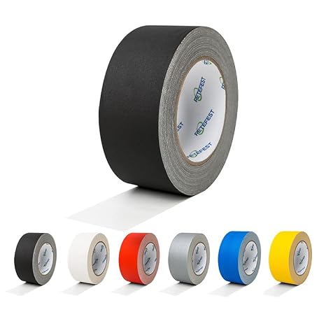 Gaffers Tape Black Heavy Duty, 2" by 30 Yards, Professional Grade Gaffer Tape, Non-Reflective, No Residue, Hand Tear, Self-Adhesive, Multiple Purposes (Black, 2 inches x 30 Yards)