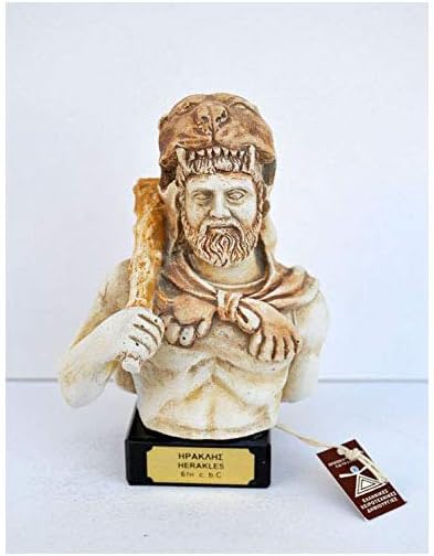 Estia Creations Hercules Club Ancient Greek Hero Demigod Sculpture Statue Bust Artifact
