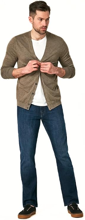Mavi Matt Classic Men's Straight Leg Jeans, Mid-Rise Relaxed Fit Jeans for Men