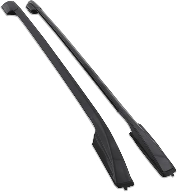 Predator4x4 Black Roof Rails Pair Compatible With Fit Toyota RAV4 XA30 06-12 75KG Load Capacity Aluminium Storage Side Bars Luggage Cargo Carrier