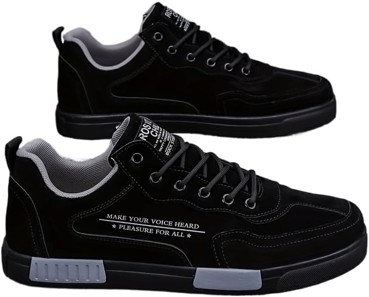 Men's Casual Sneakers - Trendy Low-Top, Breathable & Comfortable for Running, Walking & Outdoor Activities - Versatile All-Season Shoes with Lace-Up Closure