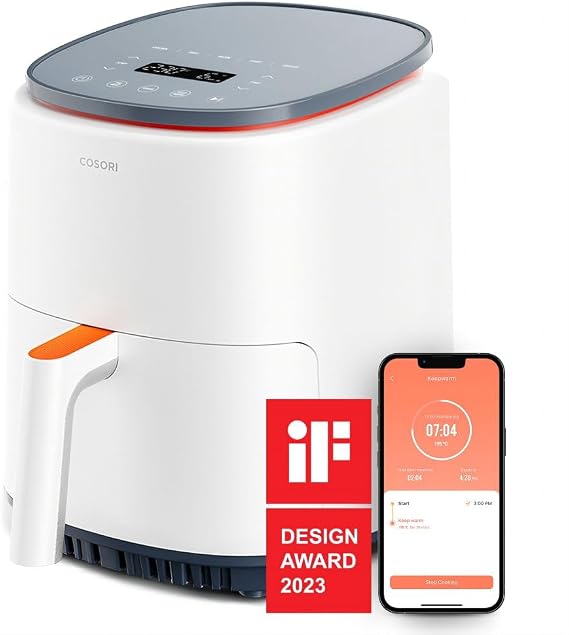 Cosori Lite Smart Air Fryer 3.8L, App Control, White