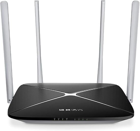 Mercusys AC12, AC1200 Mbps, MU-MIMO, Beamforming, All-in-one( Router, Access Point, Range Extender) Modları, WPA3, Mobil Uygulama ile Kolay Kurulum, Dual-Band Wi-Fi 5 Router