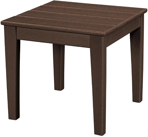 POLYWOOD Newport Side Table, Mahogany