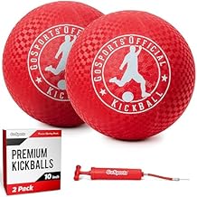 GoSports Official Kickball with Pump (2 Pack), 10"