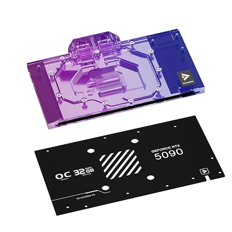 Barrow Copper GPU Water Cooling Block GPU Waterblock for Gigabyte RTX 5090 D Gaming OC 32G, for Gigabyte RTX 5090 D WindForce OC 32G, for Gigabyte Aorus RTX 5090 D Master 32G