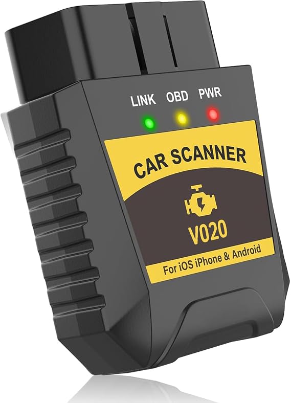 OBD2 Scanner Bluetooth for iPhone iOS Android OBDII Diagnostic Scan Tool Code Reader Clear Error Code Car Performance Test,Multifunctional V020 BT 4.0 Car Diagnostic Scanner Tester Tool Suitable