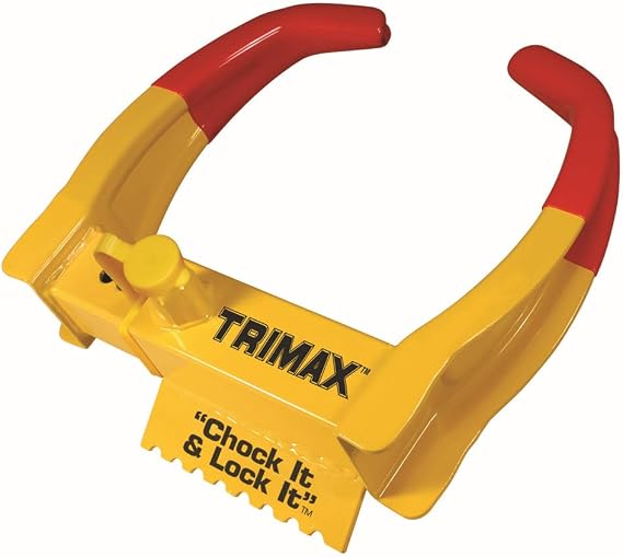 TRIMAX TCL75 - Trailer Wheel Lock - Fits 7"-11.25" Tires - Wheel Boot Lock for Trailer, Car, Truck, Boat, ATV, Camper, and More