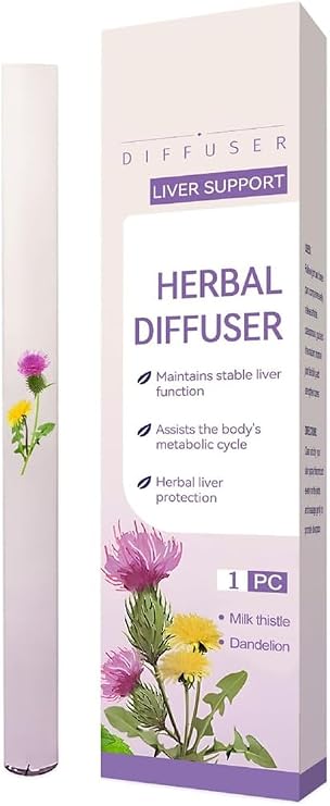 Mullein Herbal Diffuser Pen - Portable Lung Cleansing Inhaler with MulleinThyme MintGuarana &amp; Green Tea for Respiratory Health &amp; Enhanced Breathing SupportPlant-Based Aromatherapy Pen (Purple)