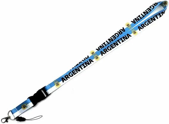 National Football Soccer Team International Sports Detachable 22" Neck Lanyard Keychain Holder ID Badge Strap