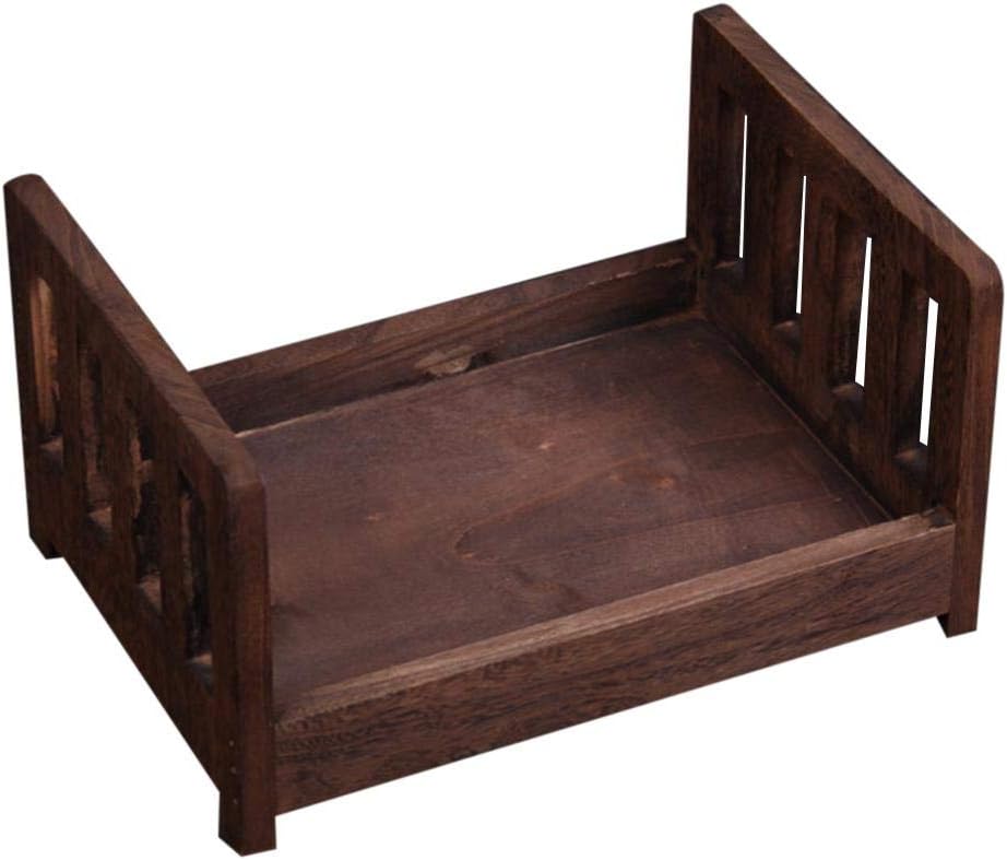 Baby Crib Wooden Bed Photo Props Baby Sleeping Art Newborn Photo Props Newborn Photo Props Newborn Centennial Baby Sleeping Art 42X28.5X21.5cm