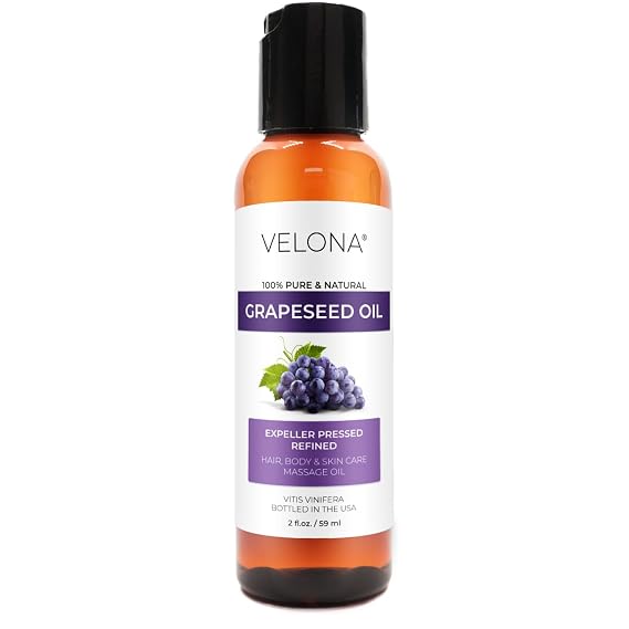 velona Grapeseed Oil 2 fl oz | 100% Pure and Natural Carrier Oil | Refined | Skin, Face, Body, Hair Care | Use Today - Enjoy Results