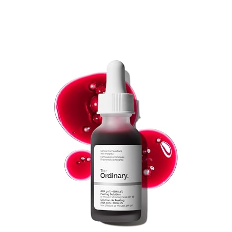 The Ordinary AHA 30%  BHA 2% Peeling Solution, Advanced Exfoliating Peel for Brighter Skin