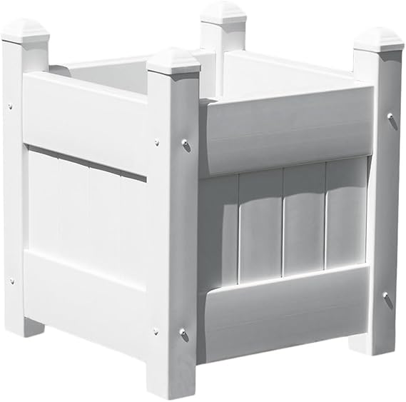 Dura-Trel 11123 Small Planter Box, Outdoor Use, White