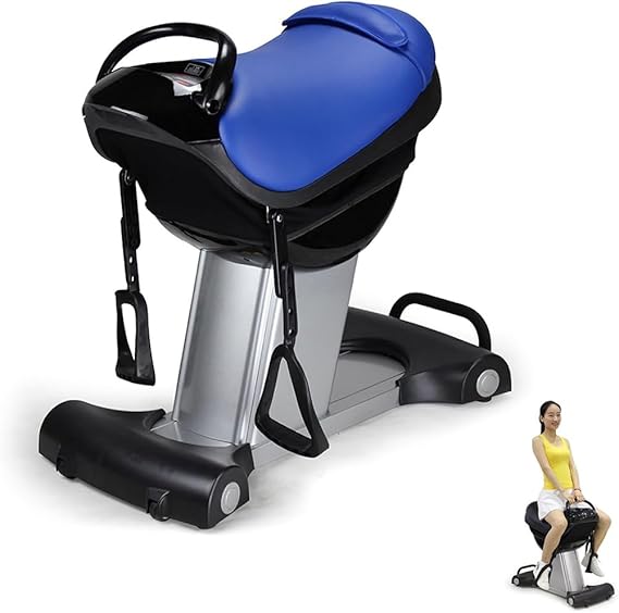 Home Gym Horse Riding Machine, Hip Assist Exercise Equipment, Electric Horse Riding Simulator, Plug-in Horse Riding Machine, 20 Gears & 3 Programs Available (Blue )