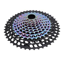 Lightweight Aluminum Bracket Bike Cassette Sprocket, 12 Speed Gear 9 to 46 Bicycle Cassette Flywheel for XD Freehub