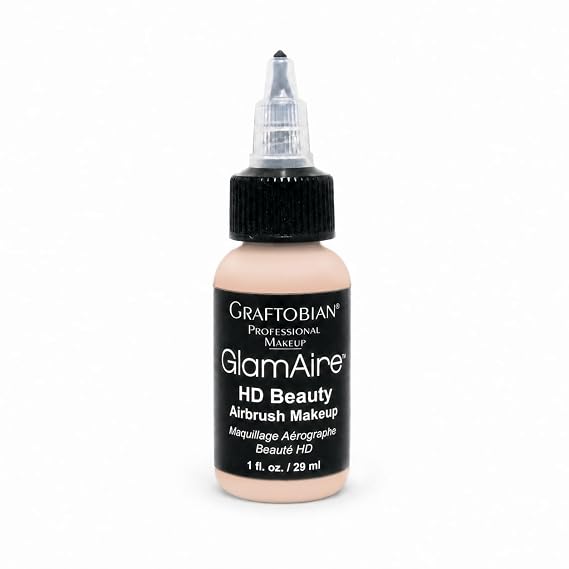 GlamAire Airbrush Makeup by Graftobian - High Definition Airbrush Foundation, Professional Formula for Long-Lasting Wear, For Makeup Artists and Beauty Aficionados, Made in USA, Sunrise Flush
