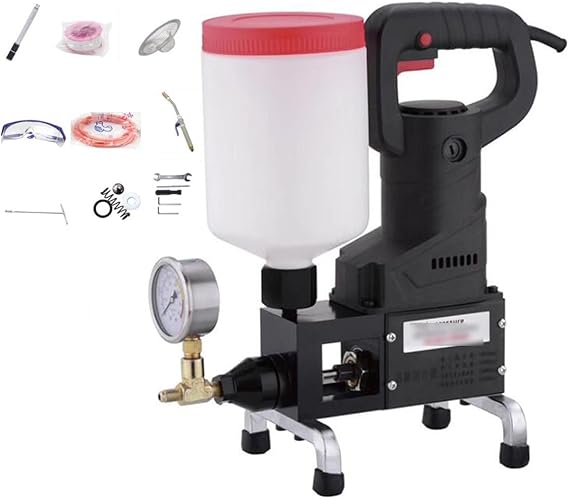 RESKIU High-Pressure epoxy Injection Machine, 1100W Polyammonium/Epoxy Resin Grouting Machine Grouting Injection Pump, Waterproof Concrete Roof Repair,110V