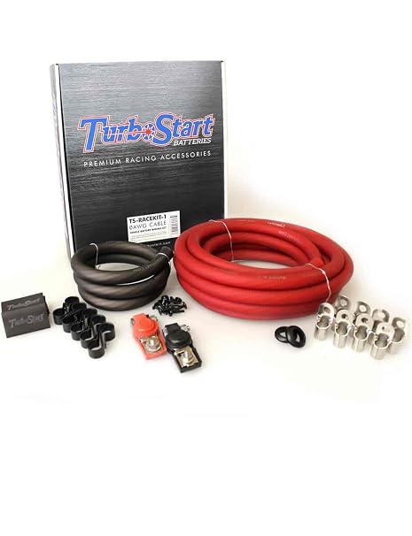 Turbo Start TS-RACEKIT-1 Includes: (1) 16ft 0/1 AWG Red Power Cable (1) 3ft 0/1 A