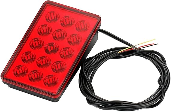 LED Car Brake Light 15LED F1 Style Universal Shell Pilot Light Car Rear Spoiler LED Brake Light Tail Light Red Shell, 00364538A1