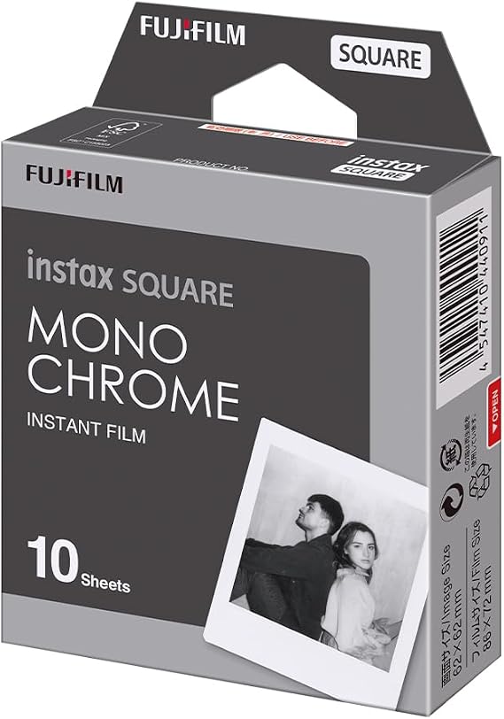 FUJIFILM Instax Square Monochrome Film - 10 Exposures