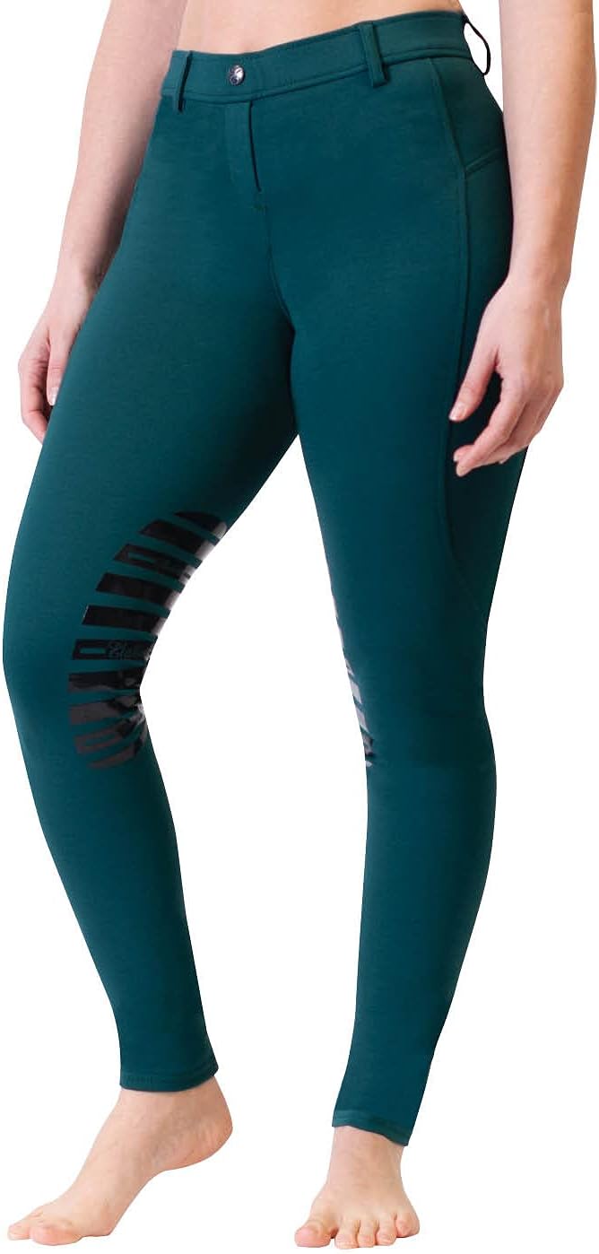 ELATION Red Label Sport Breeches, Easy Pull On Breeches for Women – Anti-Slip Silicone Knee Grip Horse Riding Breeches