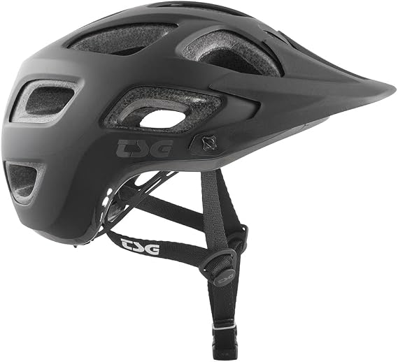 TSG Seek Helmet, Satin Black - Biking, Mountain Bike, MTB, Trail, All Mountain, ABS Hardshell, Comfortable Air Vents, Micro Dial Adjustment, Removable Visor, Comfortable Padding