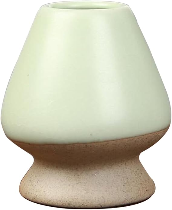 Matcha Tea Whisk Holder, 1Pc Chasen Stand, Ceramic Whisk Holder Chasen Stand fit for Traditional Japanese Tea Matcha Set Accessories (Light Green)