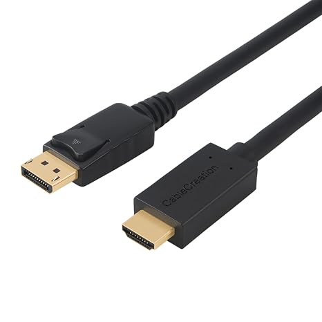 CableCreation 4K Active DisplayPort to HDMI Cable 6FT, DP to HDMI Cable DP 1.2 4K x 2K & 3D Audio/Video Monitor Cable,Support Eyefinity Multi-Screen,1.8M / Black