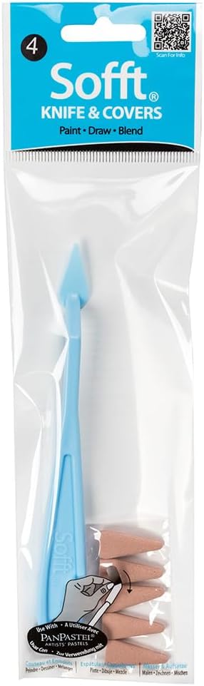 Sofft Artist Tools by GOLDEN, Sofft Knife & 5 Covers - Pointed (No. 1), Professional Artist Pastels