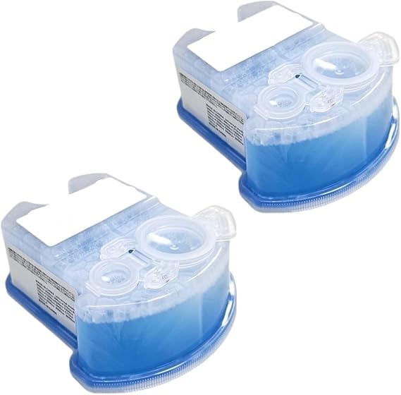 Shaver Cleaning Fluid ,Compatible For Braun, Clean & Renew Refill Cartridges CCR For Series 3/5/7/9(2pcs)
