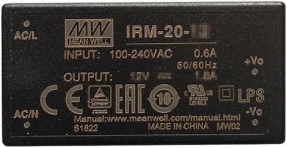MEAN WELL IRM Switching Power Supply， IRM-20-24 20W 0.9A