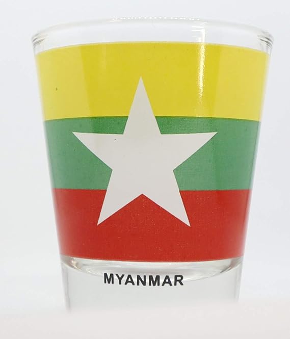 Myanmar (Burma) Flag Shot Glass